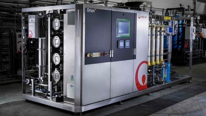Veolia Orion water treatment system with control panel and filtration units