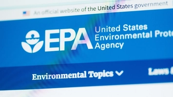 Screenshot of the US Environmental Protection Agency website displaying the EPA logo and navigation links